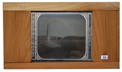 Civil War Magic Lantern Slide -- Showing the ''Bloody Wheatfield'' at Gettysburg
